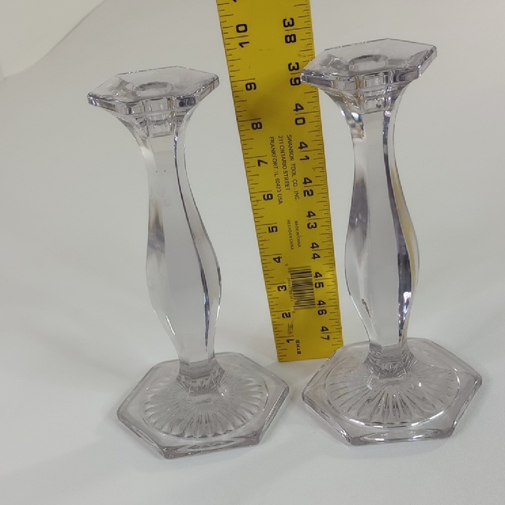 Elegant Crystal Glass Candle Holders